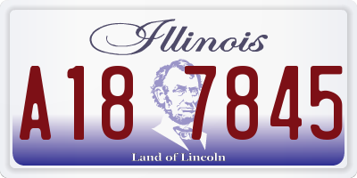 IL license plate A187845