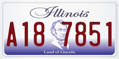 IL license plate A187851