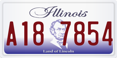 IL license plate A187854