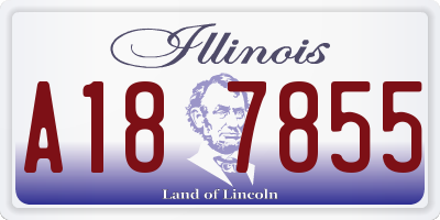 IL license plate A187855