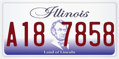 IL license plate A187858