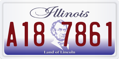 IL license plate A187861