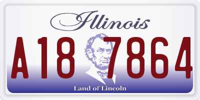 IL license plate A187864