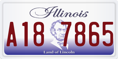 IL license plate A187865