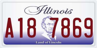 IL license plate A187869