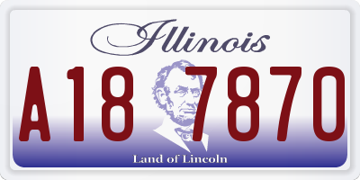 IL license plate A187870
