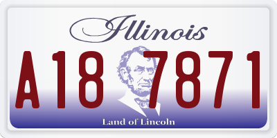 IL license plate A187871