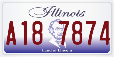 IL license plate A187874