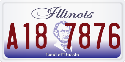 IL license plate A187876