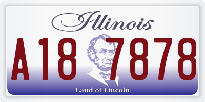 IL license plate A187878
