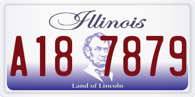 IL license plate A187879