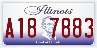 IL license plate A187883