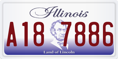 IL license plate A187886