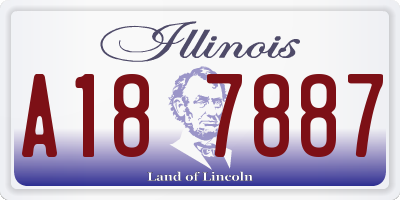 IL license plate A187887