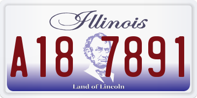 IL license plate A187891