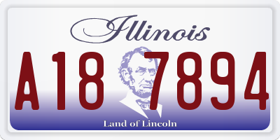 IL license plate A187894