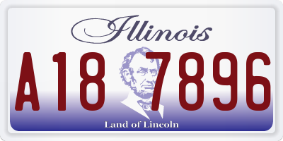 IL license plate A187896