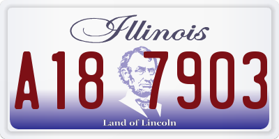 IL license plate A187903