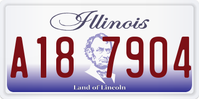 IL license plate A187904