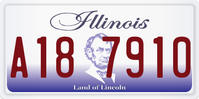 IL license plate A187910