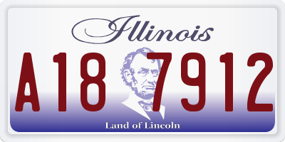 IL license plate A187912