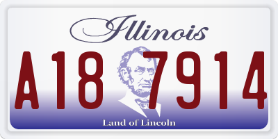 IL license plate A187914