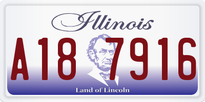 IL license plate A187916