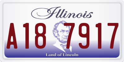 IL license plate A187917