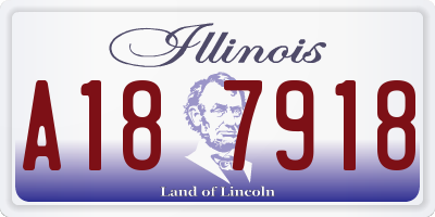 IL license plate A187918