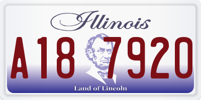IL license plate A187920