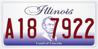 IL license plate A187922