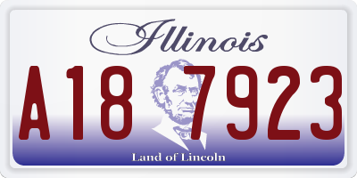 IL license plate A187923
