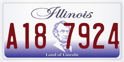 IL license plate A187924