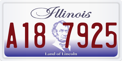 IL license plate A187925