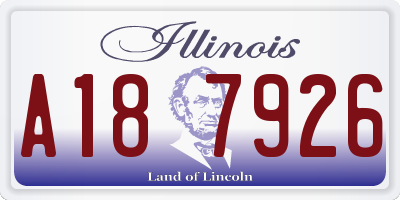IL license plate A187926