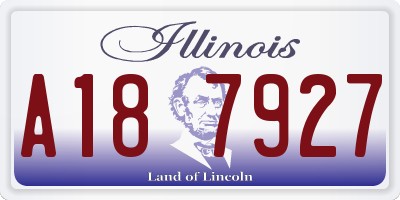 IL license plate A187927