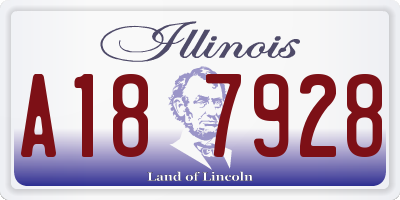 IL license plate A187928