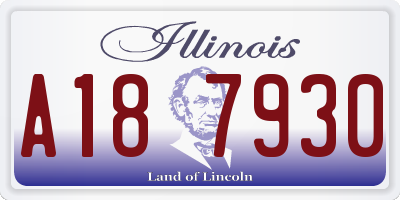 IL license plate A187930