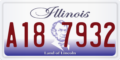 IL license plate A187932