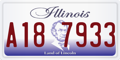 IL license plate A187933