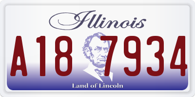 IL license plate A187934