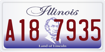 IL license plate A187935