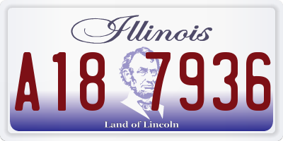 IL license plate A187936