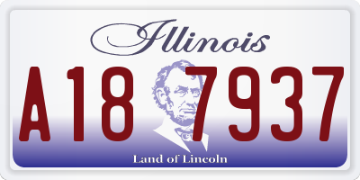 IL license plate A187937