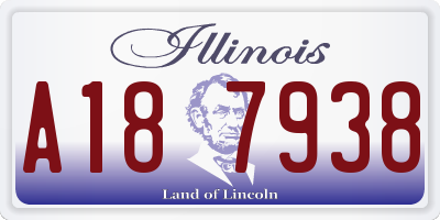 IL license plate A187938