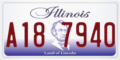 IL license plate A187940