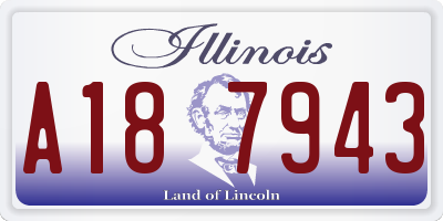 IL license plate A187943