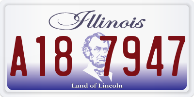 IL license plate A187947