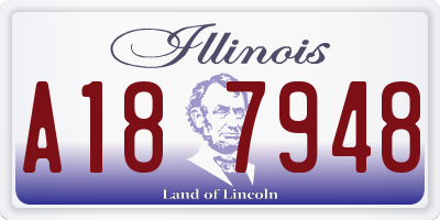 IL license plate A187948