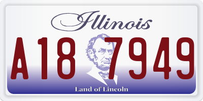 IL license plate A187949